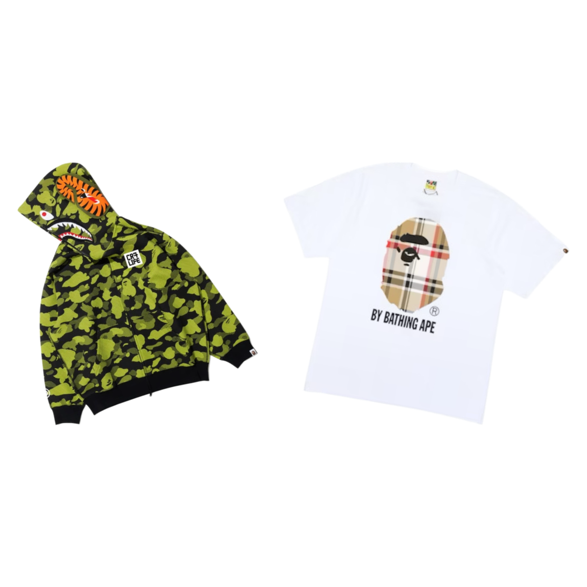 Bape shark hoodies & camo